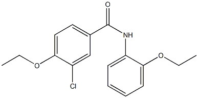 3-chloro-4-ethoxy-N-(2-ethoxyphenyl)benzamide 结构式