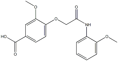 3-methoxy-4-[2-(2-methoxyanilino)-2-oxoethoxy]benzoic acid,,结构式