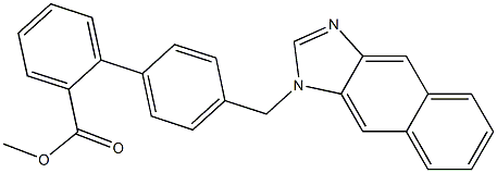 methyl 4'-(1H-naphtho[2,3-d]imidazol-1-ylmethyl)[1,1'-biphenyl]-2-carboxylate Struktur