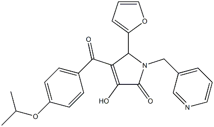 5-(2-furyl)-3-hydroxy-4-(4-isopropoxybenzoyl)-1-(3-pyridinylmethyl)-1,5-dihydro-2H-pyrrol-2-one 结构式