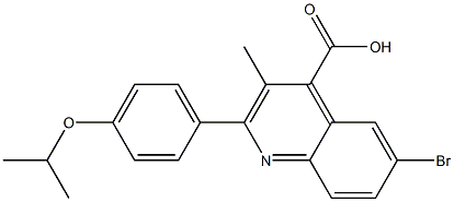 6-bromo-2-(4-isopropoxyphenyl)-3-methyl-4-quinolinecarboxylic acid,,结构式