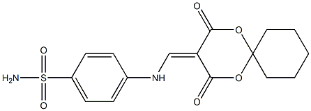 4-{[(2,4-dioxo-1,5-dioxaspiro[5.5]undec-3-ylidene)methyl]amino}benzenesulfonamide Struktur