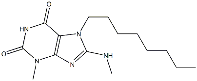 3-methyl-8-(methylamino)-7-octyl-3,7-dihydro-1H-purine-2,6-dione Struktur