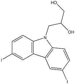 3-(3,6-diiodo-9H-carbazol-9-yl)-1,2-propanediol Structure