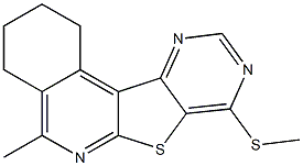 methyl 5-methyl-1,2,3,4-tetrahydropyrimido[4',5':4,5]thieno[2,3-c]isoquinolin-8-yl sulfide Structure