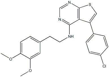  5-(4-chlorophenyl)-N-[2-(3,4-dimethoxyphenyl)ethyl]thieno[2,3-d]pyrimidin-4-amine