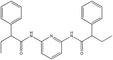 2-phenyl-N-{6-[(2-phenylbutanoyl)amino]-2-pyridinyl}butanamide 化学構造式