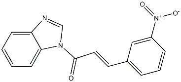 1-(3-{3-nitrophenyl}acryloyl)-1H-benzimidazole,,结构式