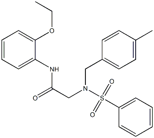 N-[2-(ethyloxy)phenyl]-2-[[(4-methylphenyl)methyl](phenylsulfonyl)amino]acetamide Structure