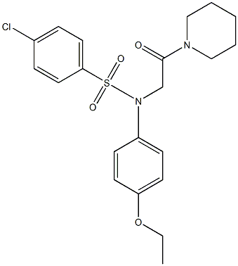  4-chloro-N-(4-ethoxyphenyl)-N-[2-oxo-2-(1-piperidinyl)ethyl]benzenesulfonamide