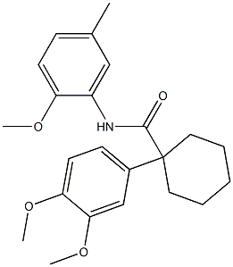  1-(3,4-dimethoxyphenyl)-N-(2-methoxy-5-methylphenyl)cyclohexanecarboxamide