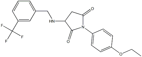 1-(4-ethoxyphenyl)-3-{[3-(trifluoromethyl)benzyl]amino}-2,5-pyrrolidinedione Struktur