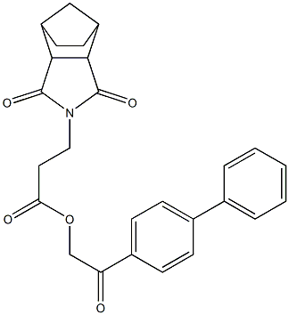 2-[1,1'-biphenyl]-4-yl-2-oxoethyl 3-(3,5-dioxo-4-azatricyclo[5.2.1.0~2,6~]dec-4-yl)propanoate,,结构式