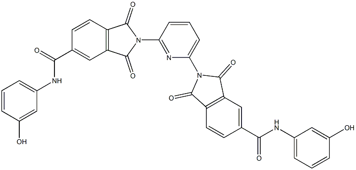 2-(6-{5-[(3-hydroxyanilino)carbonyl]-1,3-dioxo-1,3-dihydro-2H-isoindol-2-yl}pyridin-2-yl)-N-(3-hydroxyphenyl)-1,3-dioxoisoindoline-5-carboxamide