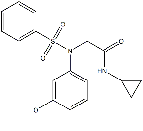 N-cyclopropyl-2-[3-methoxy(phenylsulfonyl)anilino]acetamide