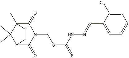 (1,8,8-trimethyl-2,4-dioxo-3-azabicyclo[3.2.1]oct-3-yl)methyl 2-(2-chlorobenzylidene)hydrazinecarbodithioate|