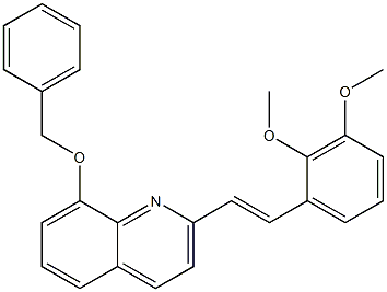 8-(benzyloxy)-2-[2-(2,3-dimethoxyphenyl)vinyl]quinoline,,结构式