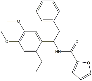 N-[1-(2-ethyl-4,5-dimethoxyphenyl)-2-phenylethyl]-2-furamide 结构式