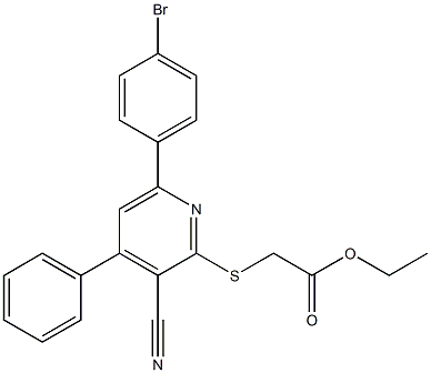 ethyl {[6-(4-bromophenyl)-3-cyano-4-phenyl-2-pyridinyl]sulfanyl}acetate