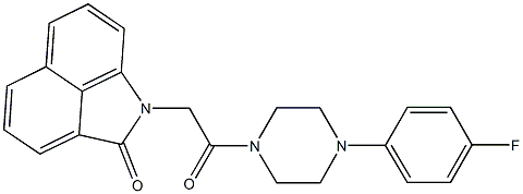 1-{2-[4-(4-fluorophenyl)-1-piperazinyl]-2-oxoethyl}benzo[cd]indol-2(1H)-one Structure