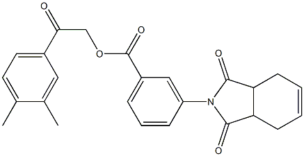 2-(3,4-dimethylphenyl)-2-oxoethyl 3-(1,3-dioxo-1,3,3a,4,7,7a-hexahydro-2H-isoindol-2-yl)benzoate|