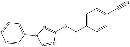 4-{[(1-phenyl-1H-1,2,4-triazol-3-yl)sulfanyl]methyl}benzonitrile Structure