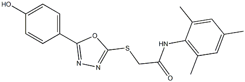  2-{[5-(4-hydroxyphenyl)-1,3,4-oxadiazol-2-yl]sulfanyl}-N-(2,4,6-trimethylphenyl)acetamide