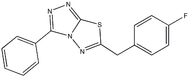 6-(4-fluorobenzyl)-3-phenyl[1,2,4]triazolo[3,4-b][1,3,4]thiadiazole Structure