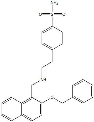 4-[2-({[2-(benzyloxy)-1-naphthyl]methyl}amino)ethyl]benzenesulfonamide Struktur