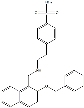 4-[2-({[2-(benzyloxy)-1-naphthyl]methyl}amino)ethyl]benzenesulfonamide,,结构式