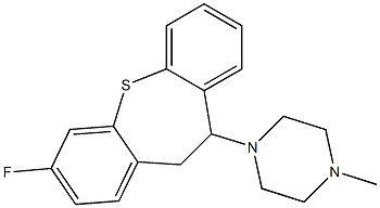 1-(3-fluoro-10,11-dihydrodibenzo[b,f]thiepin-10-yl)-4-methylpiperazine Struktur