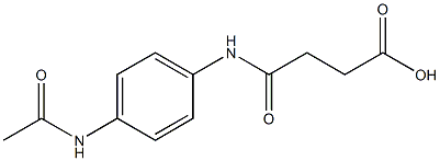 4-[4-(acetylamino)anilino]-4-oxobutanoic acid Structure