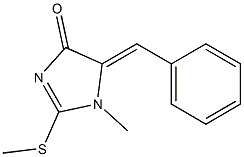 5-benzylidene-1-methyl-2-(methylsulfanyl)-1,5-dihydro-4H-imidazol-4-one,,结构式