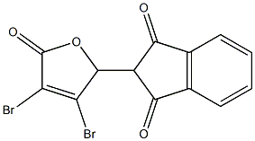 2-(3,4-dibromo-5-oxo-2,5-dihydro-2-furanyl)-1H-indene-1,3(2H)-dione,,结构式