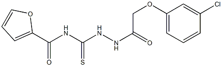  N-({2-[(3-chlorophenoxy)acetyl]hydrazino}carbothioyl)-2-furamide