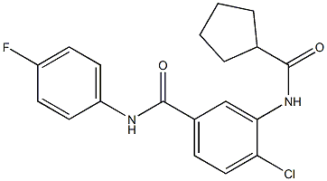 4-chloro-3-[(cyclopentylcarbonyl)amino]-N-(4-fluorophenyl)benzamide