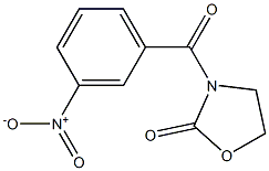 3-{3-nitrobenzoyl}-1,3-oxazolidin-2-one 结构式