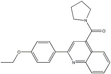  ethyl 4-[4-(1-pyrrolidinylcarbonyl)-2-quinolinyl]phenyl ether