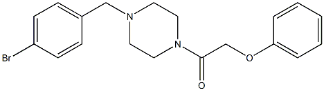 2-[4-(4-bromobenzyl)-1-piperazinyl]-2-oxoethyl phenyl ether 化学構造式