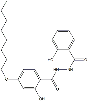 2-hydroxy-N'-(2-hydroxybenzoyl)-4-(octyloxy)benzohydrazide,,结构式