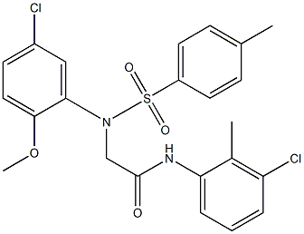2-{5-chloro-2-methoxy[(4-methylphenyl)sulfonyl]anilino}-N-(3-chloro-2-methylphenyl)acetamide|