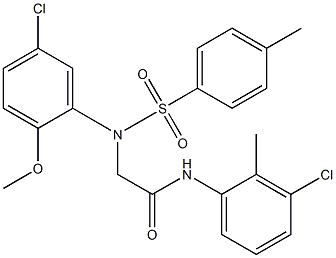  2-{5-chloro-2-methoxy[(4-methylphenyl)sulfonyl]anilino}-N-(3-chloro-2-methylphenyl)acetamide