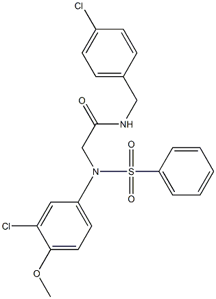 2-[[3-chloro-4-(methyloxy)phenyl](phenylsulfonyl)amino]-N-[(4-chlorophenyl)methyl]acetamide