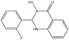 2-(2-fluorophenyl)-3-hydroxy-2,3-dihydro-4(1H)-quinazolinone Struktur
