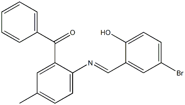 {2-[(5-bromo-2-hydroxybenzylidene)amino]-5-methylphenyl}(phenyl)methanone