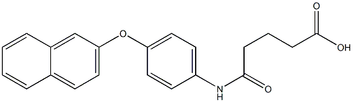 5-[4-(2-naphthyloxy)anilino]-5-oxopentanoic acid 化学構造式