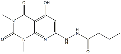 N'-(5-hydroxy-1,3-dimethyl-2,4-dioxo-1,2,3,4-tetrahydropyrido[2,3-d]pyrimidin-7-yl)butanohydrazide Structure