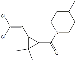 1-{[3-(2,2-dichloroethenyl)-2,2-dimethylcyclopropyl]carbonyl}-4-methylpiperidine 化学構造式