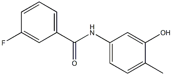 3-fluoro-N-(3-hydroxy-4-methylphenyl)benzamide,,结构式