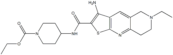  ethyl 4-{[(3-amino-6-ethyl-5,6,7,8-tetrahydrothieno[2,3-b][1,6]naphthyridin-2-yl)carbonyl]amino}-1-piperidinecarboxylate